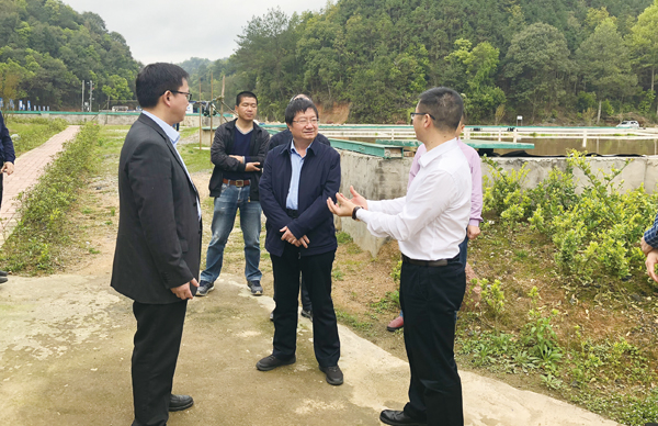 贛州市副市長(zhǎng)胡聚文調(diào)研我司定南馬山逕、石陂角稀土尾水收集處理站